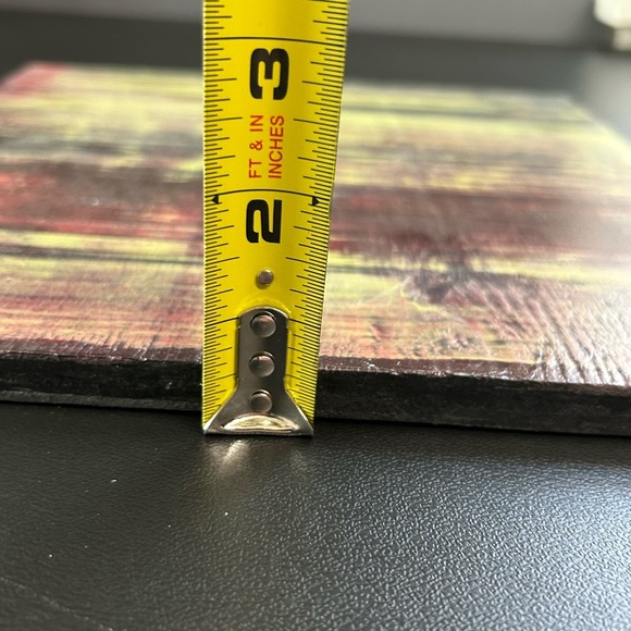 Original Abstract Painting On Reclaimed Wood 12” X 12 “ X 1” A Walk Through Time - Picture 14 of 14